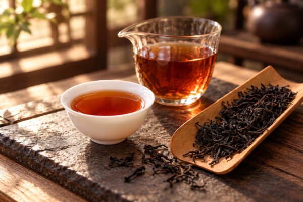 10年陳年老茶 乾茶與紅亮茶湯