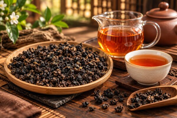 翠玉紅烏龍茶 茶葉與茶湯