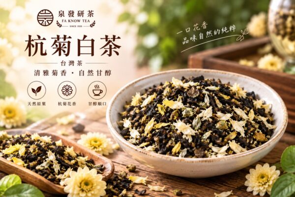 泉發研茶 杭菊白茶 茶葉與杭菊