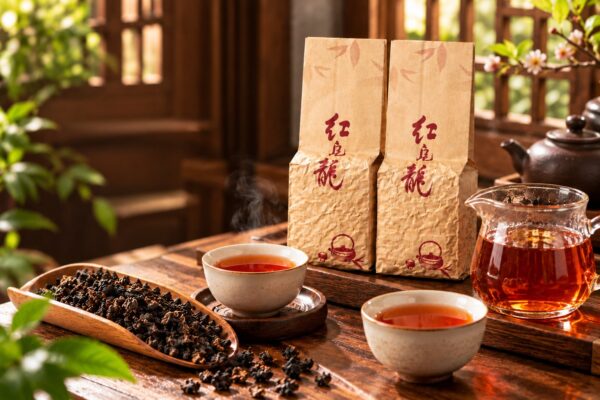 甜韻紅烏龍茶 四兩裝150公克包裝與茶湯